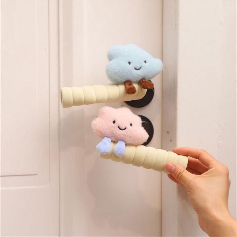 Cute Cloud Door Handle Cover Anti Bump And Anti Static Safety Door Knob Protector Furniture Decorations Home Accessories