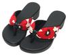 Hasegawa Japanese Floral Sandals with Urethane Made In Heel Women's Soles, Japan, Approx. 4.5cm (Red/Medium)