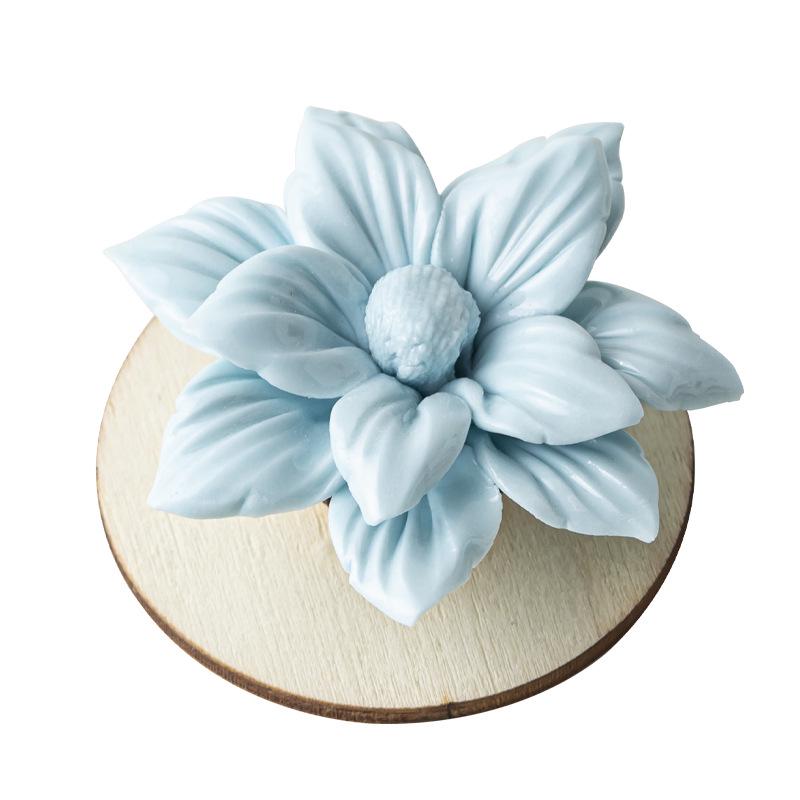 Xichun Handcrafted Ceramic Flower Spinner Incense Burner - Cultural Ornament for Desktop & Tea Table Decor