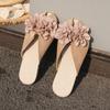 Fashion New Fashion Flower Decor Flip Flops Women Summer Beach Non Slip Platform Slippers Woman Sole Lightweight Flat Sandals 36-43