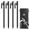 4Pcs 30cm Heavy Duty Steel Tent Stakes with Storage Bag Outdoor Tarp Pegs Outdoor Tent Nails for Outdoor Camping Canopy
