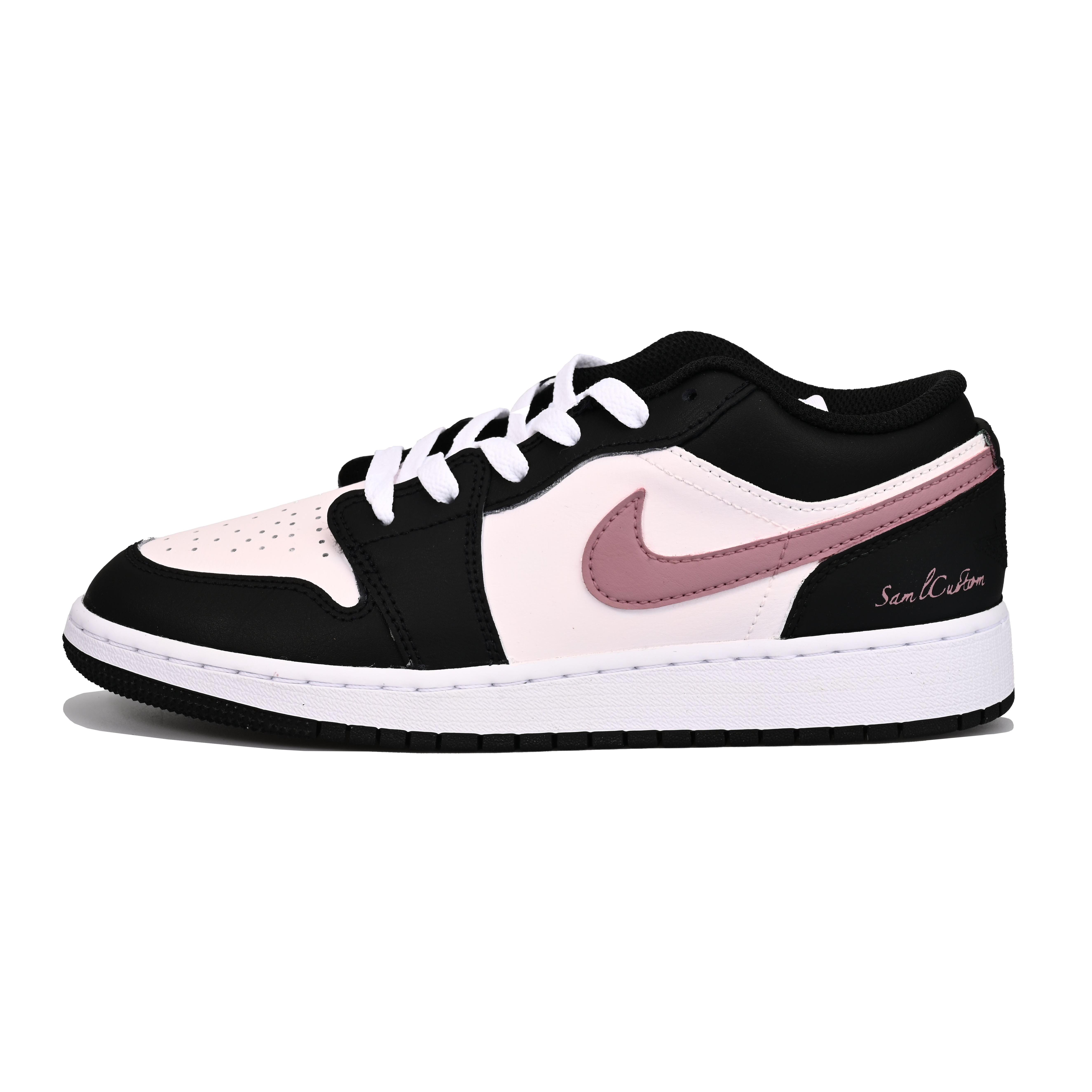

Jordan Air Jordan 1 Cherry Blossom Girlish SAML Low top Vintage Basketball Shoes Men s Pink Ink 553558-131(Team6-) 46
