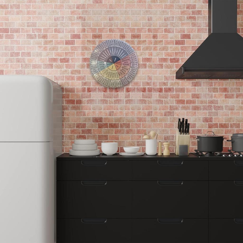 Feelings Wheel Poster Metal Sign – Durable Tin Emotion Wheel Chart with Pre-Drilled Holes for Easy Wall Mounting – Waterproof, Fade-Resistant