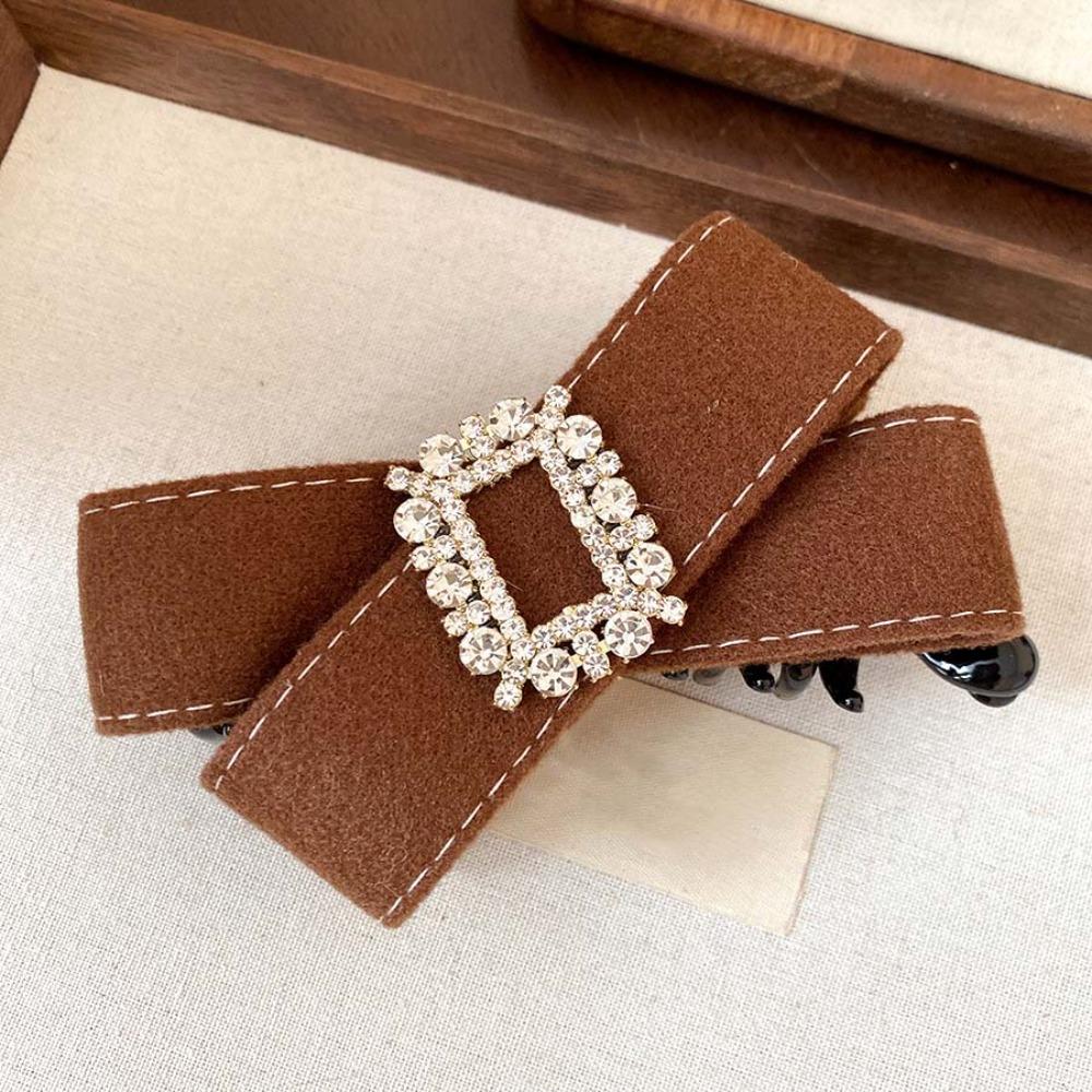 Plastic Bow Banana Clip Elegant Ponytail Holder Fashion Women Vertical Clip  Banquet