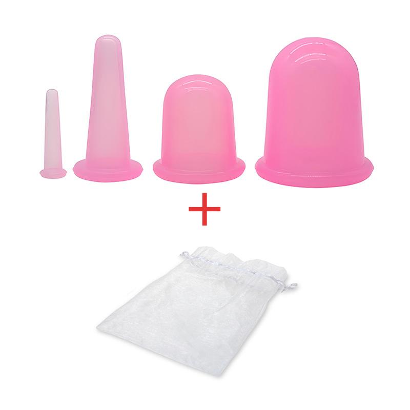 For Face Neck Massage Anti Cellulite Suction Cup 4x Silicone Vacuum Cupping Cans