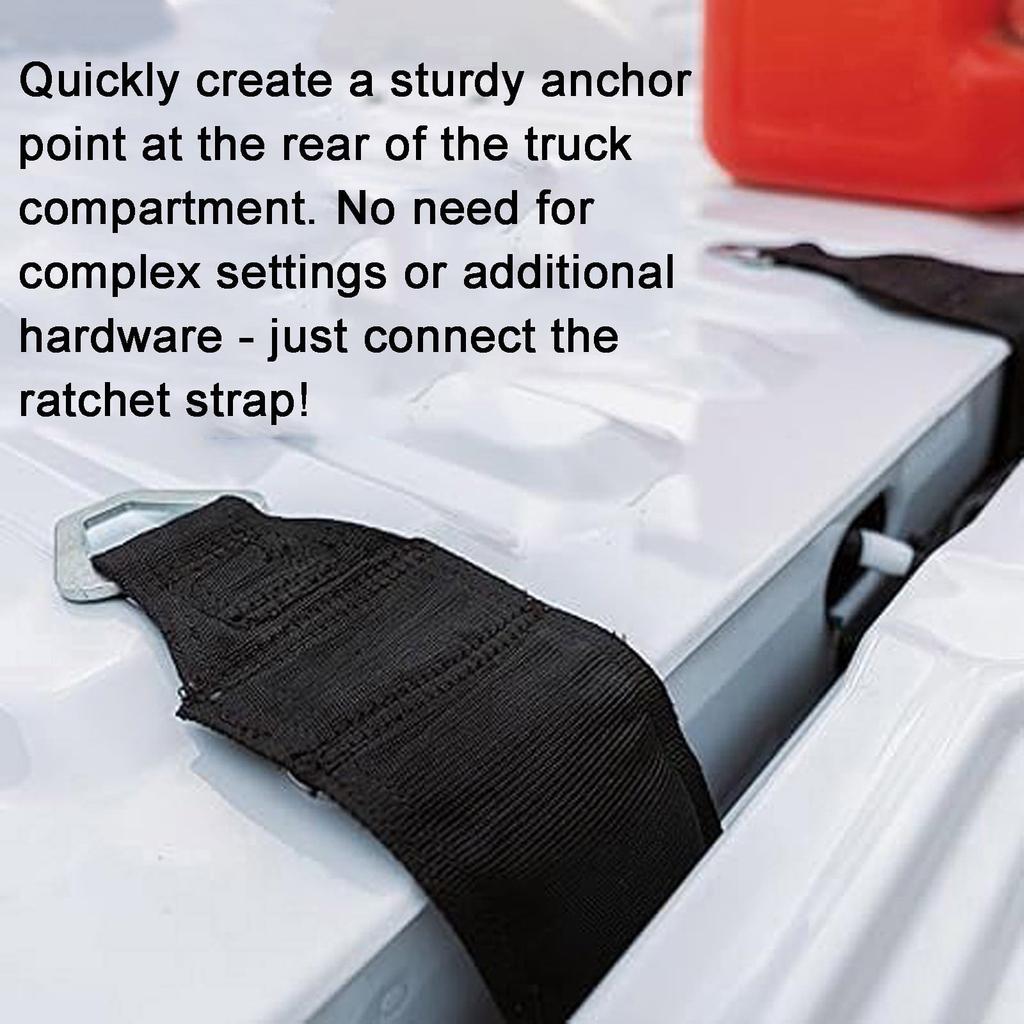 Truck Bed Anchor – Quick Tie Down Clip For Ratchet Straps, Cargo Belts & Tie-Downs