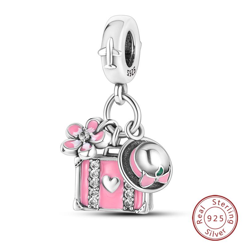 Fashion Copper Travel Aircraft Series Charms Beads Fit Qikaola Original Bracelets Diy Anniversary Jewelry For Women