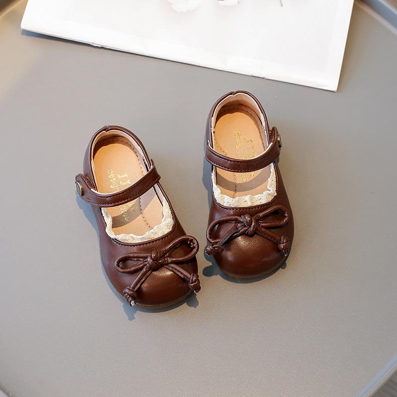 Baby girl Xiaoxiangfeng small leather shoes 2025 spring new toddler shoes medium and small children's soft-soled single shoes children's princess shoe