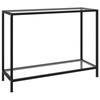 Day and Night - Day and Night Transparent Tempered Glass Console Table 100x35x75 Cm