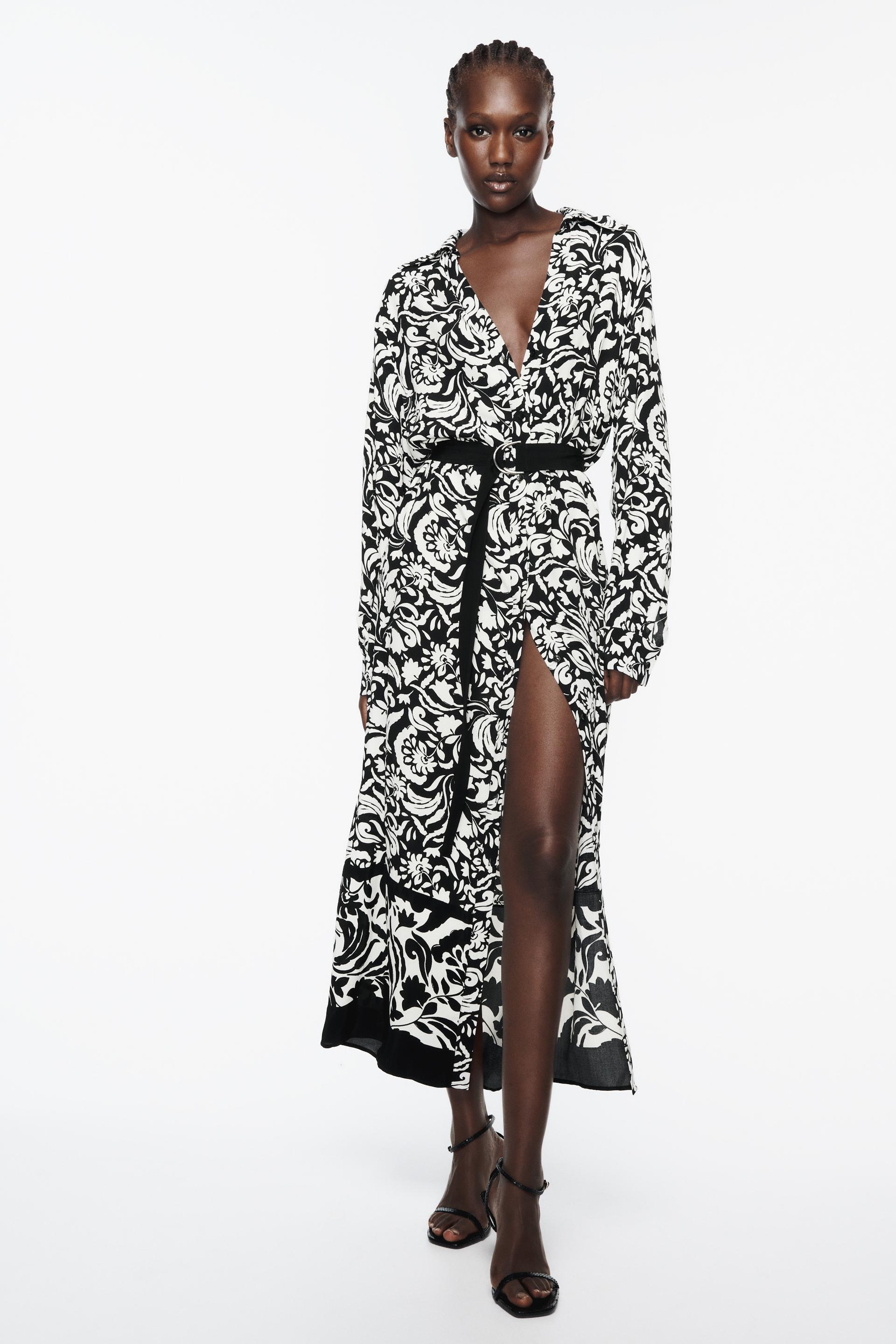 

ПЛАТЬЕ-РУБАШКА С ПРИНТОМ