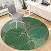 1pc Leaf Pattern Office Round Area Rug, Indoor Mat Suitable ForOffice, Under Office Chairs Bedroom Living Room Home Decor, Room Decot105