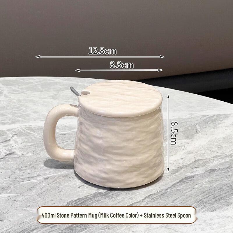 Star Ceramic Mug with Spoon