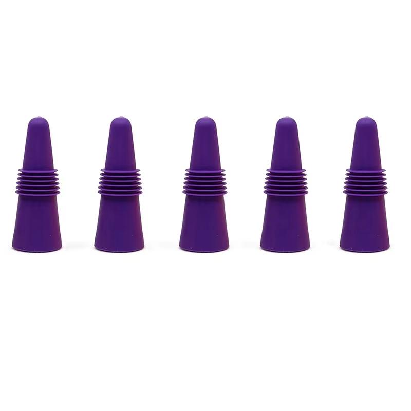 

Силіконовий набір стопорів для винних пляшок Аксесуари для віскі Герметична пробка для пива та шампанського Закривачка Винні корки Кришки Кухонні бари Інструменти Фіолетовий