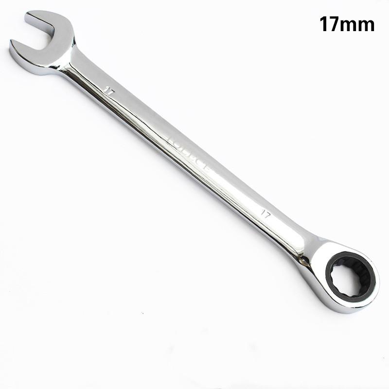 Ratchet Combination Wrench Set Fine Tooth Gear Ring Torque and Socket Wrench Set Nut Tools for Repair Open End Wrench
