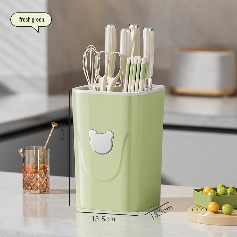 Multifunctional Kitchen Knife and Utensil Storage Rack