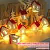 Heart Shape Wooden Christmas House LED String Lights Five Pointed Star Tree Atmosphere Decoration
