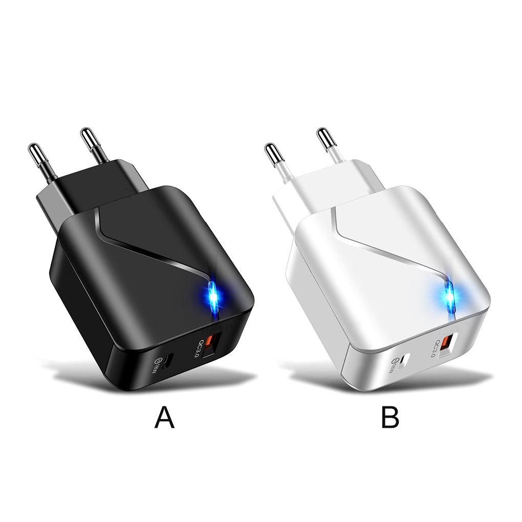 Fast Charger 3\.0 2 Port QC3\.0 Fast Charging For Tablet Smart Phone LED Lighting Adapter