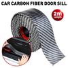 Mx 2M Carbon 3D Black Fiber Sill Door Body Sticker Anti Scratch Protector EXV