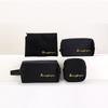 Velvet Makeup Bag Set: High-Capacity, Four-Piece Luxury Cosmetics Storage