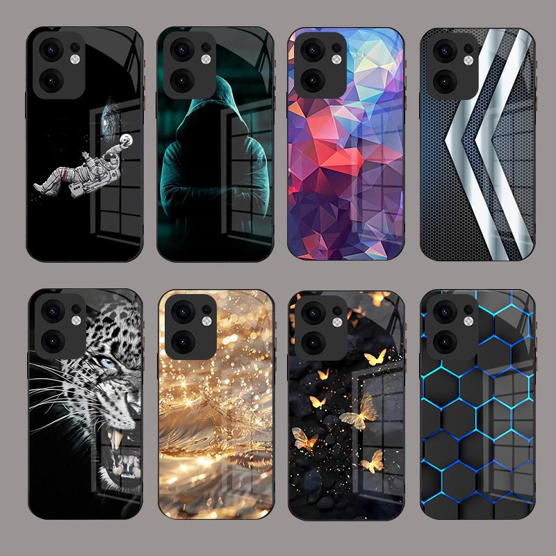 For Oppo Reno 13 12 Pro Case Cover Tempered Glass Phone Case Hard Fundas Coque For Oppo Reno13 Reno12 F Pro Protective Shell