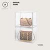 Clear Acrylic Display Stackable Box for Handbag, Shoes, Toy with Magnetic Door ( X3pcs)