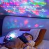 2 In 1 Northern Lights Projector, 16 Color Aurora Night Light Projector,Remote Galaxy Light Projector,USB Recharge Ocean Wave Projector for Playroom