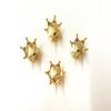 2 Pcs Fashion Style Crown Shape Metal Material Gas Nozzle Dust Cover