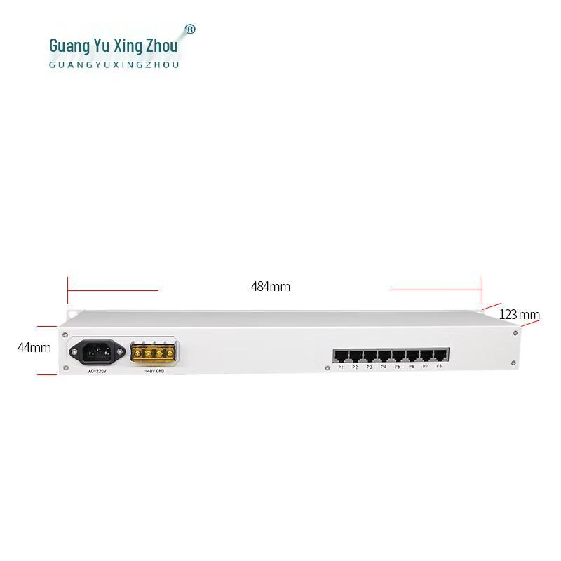 GY-4P2GE Digital Telephone Fiber Optic Transceiver