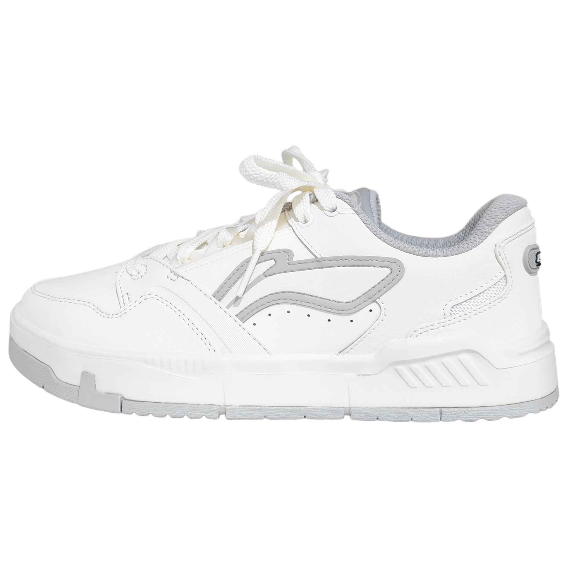 

Li Ning Common 80s Классическая Мода Ретро Универсальные Толстая Подошва Удобные Нескользящие Износостойкие Низкие Кроссовки Мужские Кроссовки Белый Серый AGCV269-1 40