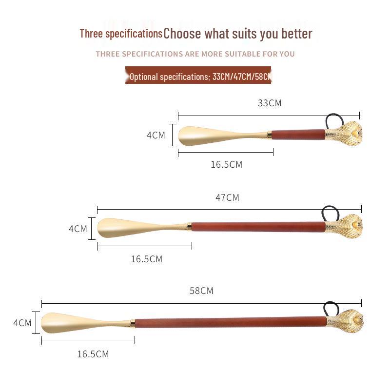 Animal Head Metal Shoehorn - Ultra Long Shoe Lifter, No Bend Shoe Puller, Gift Idea