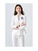 2025 Women's White Suit Set: Spring/Autumn Salon Reception Workwear Blazer