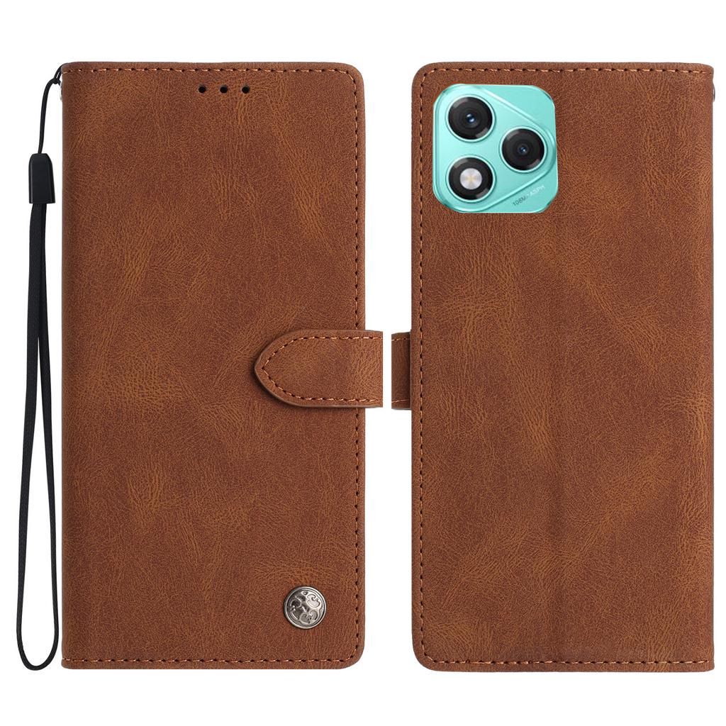 For Honor 400 Lite 5G Leather Case Solid Color Phone Wallet Cover