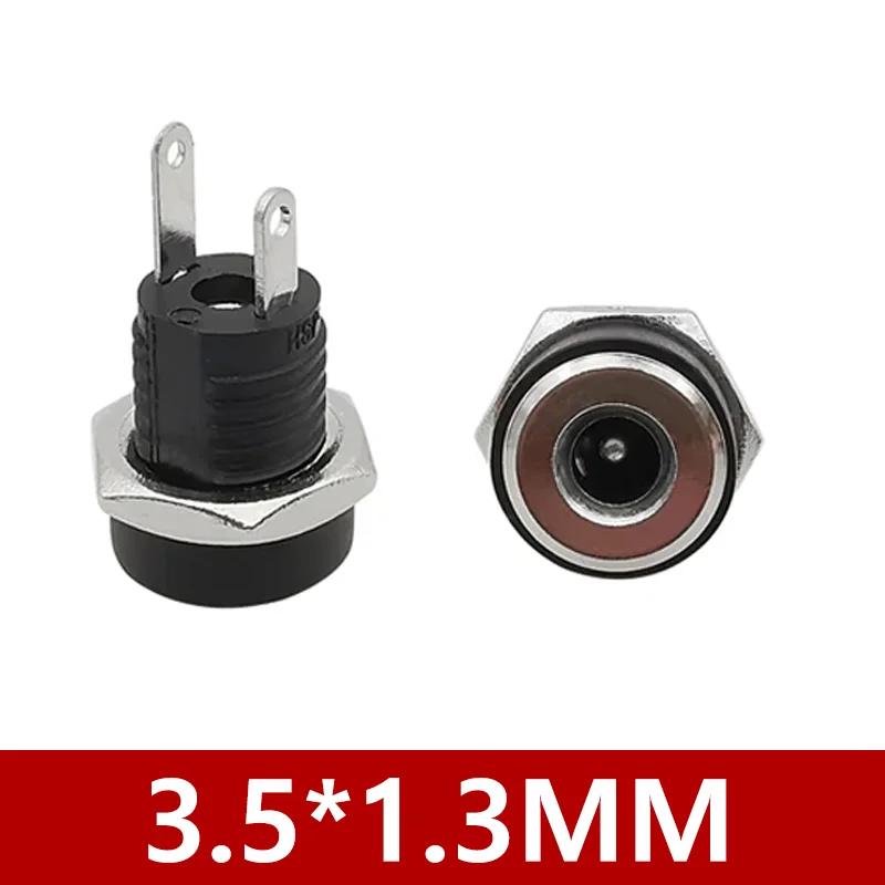 10/50PCS 2 Pin DC022B 5.5 X 2.1mm 3.5x1.3 Mm DC Power Jack Supply Socket DC Female Panel Mount Connector Plug Adapter 5.5*2.5MM