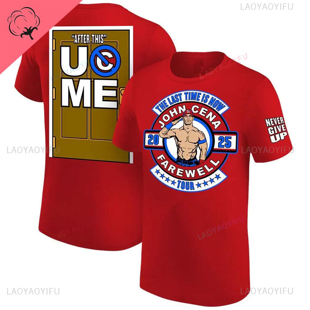 

Джон Сина WWE The Last Time Is Now Farewell Tour 2025 Shirt Essential T-Shirt Мужская одежда Высококачественные хлопковые топы Футболки с круглым вырезом M