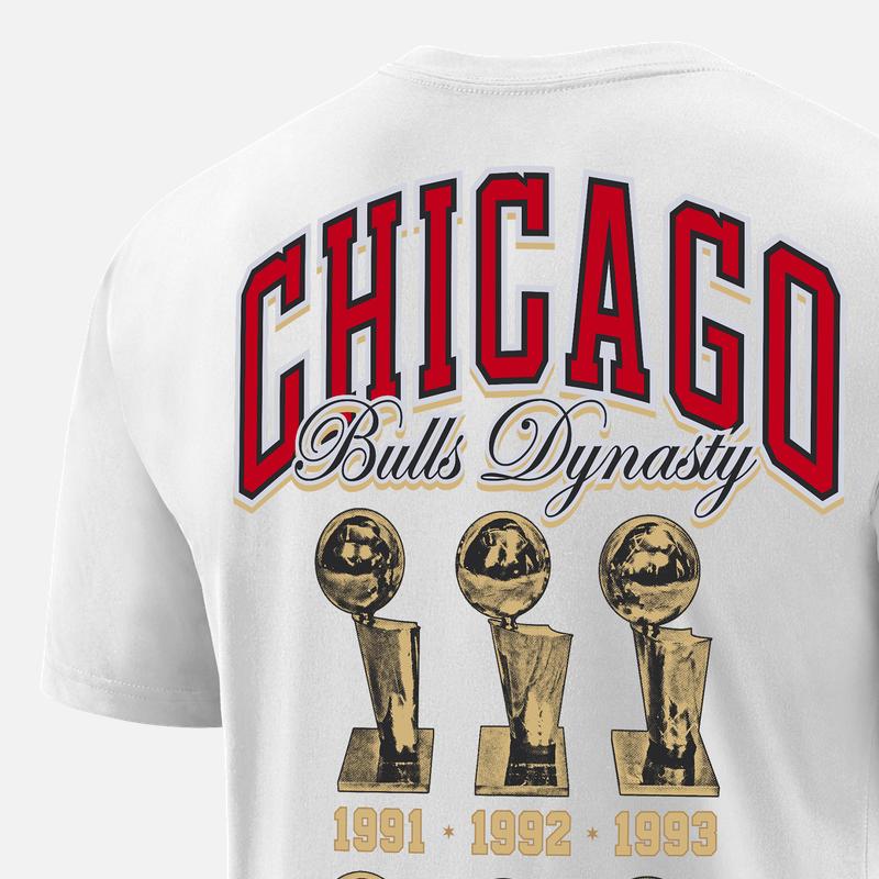 Nike Bulls Print Logo Loose Fit Crew Neck Short Sleeve T-Shirt Men Tops White DA7285-100