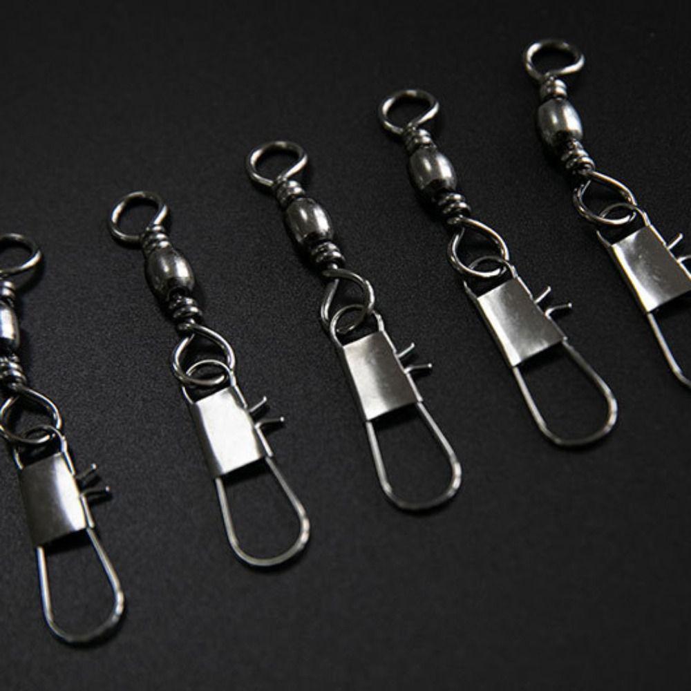 100pcs/Pack Barrel Rolling Swivels Fishing Connector Rolling Fishing Bearing  Fishing Tool