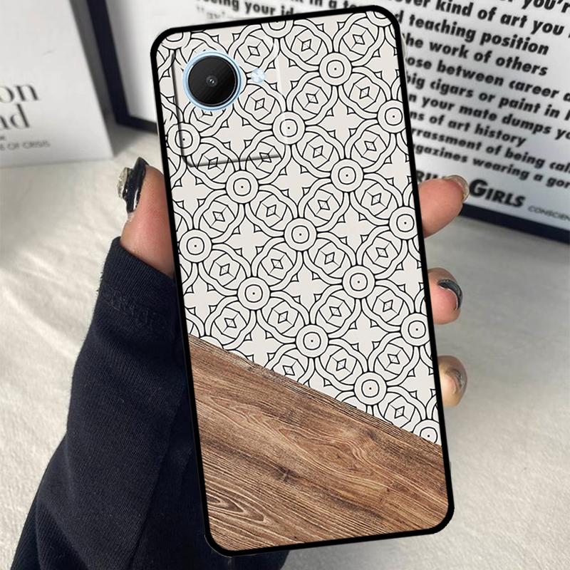 Boho Botanical Leaf Cow Cactus For Realme C55 C75 C67 C63 C51 C61 C53 C35 C65 C71 11 12 13 14 Pro Plus GT6 GT7 15 Pro Case