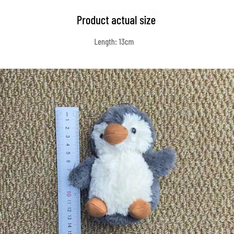 Adorable Penguin Plush Toy Pendant - Cute Red Peanut Design