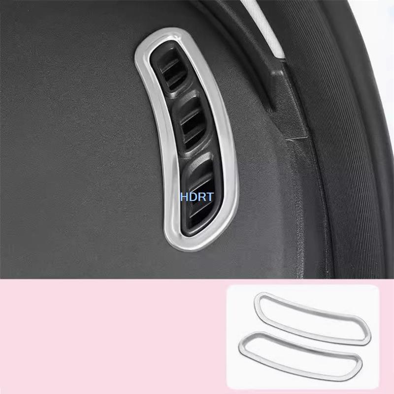 Car Styling Gear Window Control Panel Vent Outlet Stainless Steel Silver Interior For GWM Ora Funky Cat/Ora 03/Ora Cat GT +