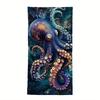 Colorful Octopus Beach Towel for Fun Patterned Sunscreen And Windproof Suitable For Swimming Pool Camping Travel Blanket