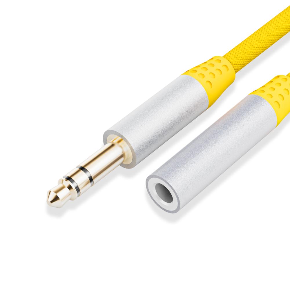 Male To Female 3.5mm Audio Extension Cable Earphone Jack Stereo Aux Cable 1m Extender Cord Mic Support Car Gold-plated