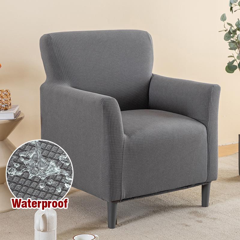 Waterproof Stretch Armchair Cover Sofa Cover for Living Room Thick Soft Chair Cover with Elastic Bottom Couch Cover for Pets Kid