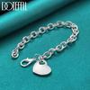 925 Sterling Silver Heart Bracelet Wedding Jewelry