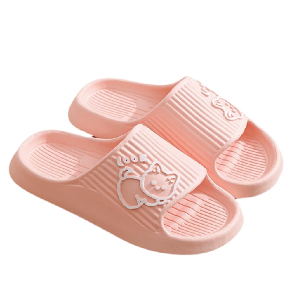 

ORIJIRI Cat Универсальный размер Подходит для и Унисекс Тапочки, Легкие, Моющиеся, Нескользящие, Большинство, Ванные комнаты, Туалеты, В помещении, На улице, (Розовый, розовый