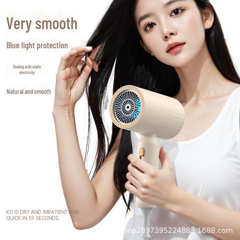 High-speed Hair Dryer with Strong Wind, Blue Light, and Hot/Cold Settings for Quick Drying, Ideal for Home or Salon Use