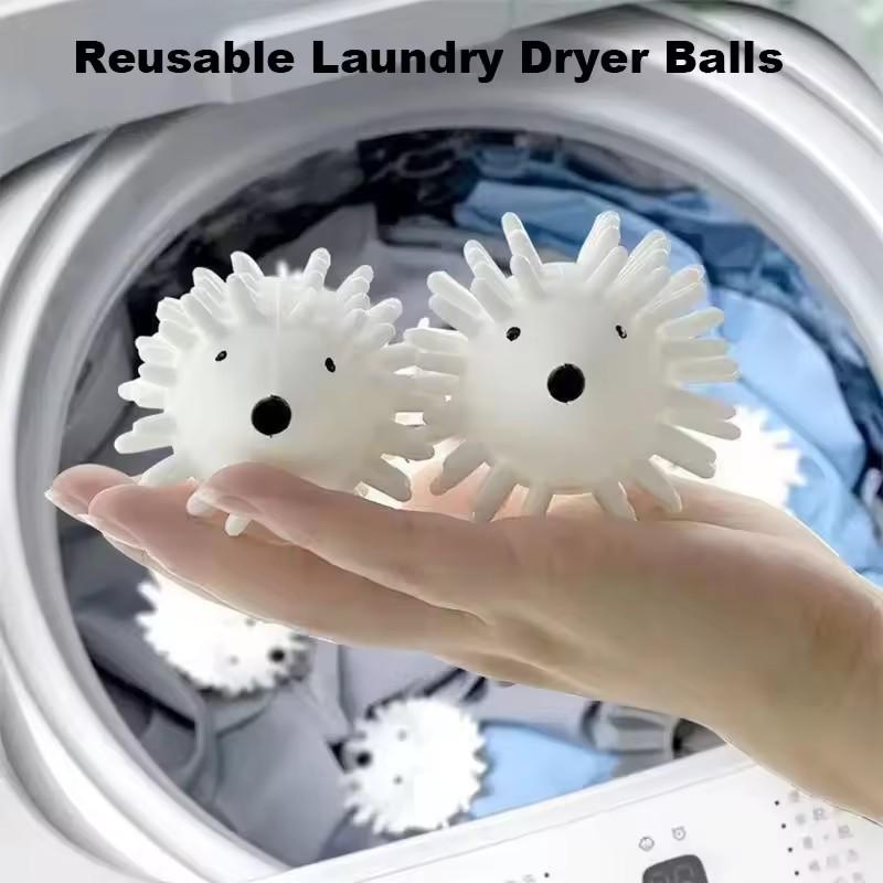 6PCS Laundry Ball White Hedgehog Stain Remover Anti Entanglement Magic Washing Cleaning Tangling Clothes Universal Washing Machines