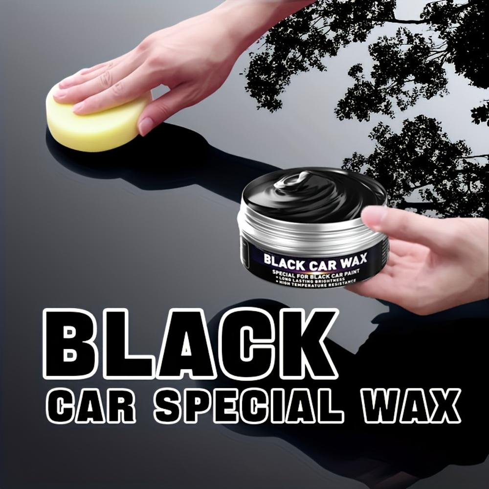 [Black Car Wax] Waterproof, Glossy Universal Black Car Wax for Cars | Polishing, Protective Wax for Paint, Metal, and Plastic Su