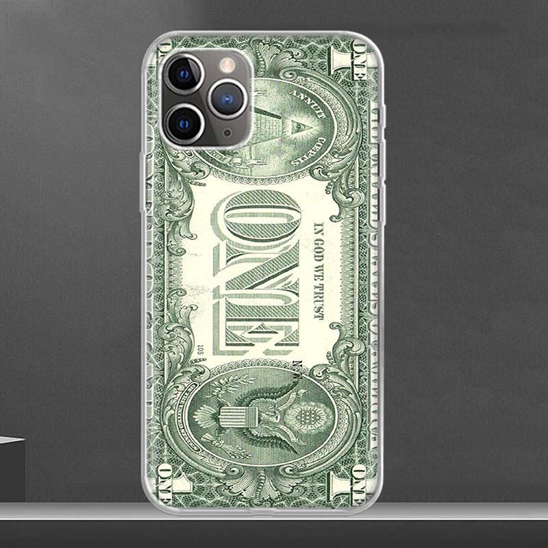 

Banknote Dollar Cash Money Soft Phone Case For IPhone 11 17 Air 16E 16 Pro Max 15 + 14 Plus 13 Mini 12 Apple 7 SE 8 Fundas Coque iPhone 13 Mini