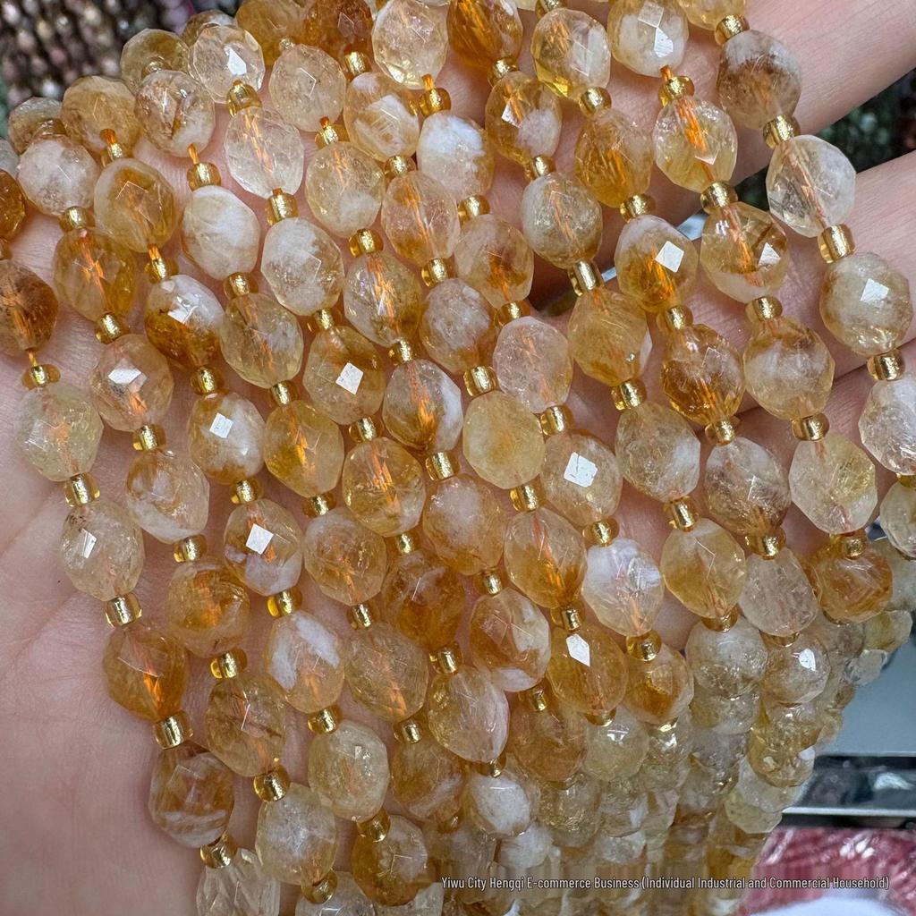 6x8mm Faceted Oval Natural Stone and Crystal Beads for DIY Jewelry