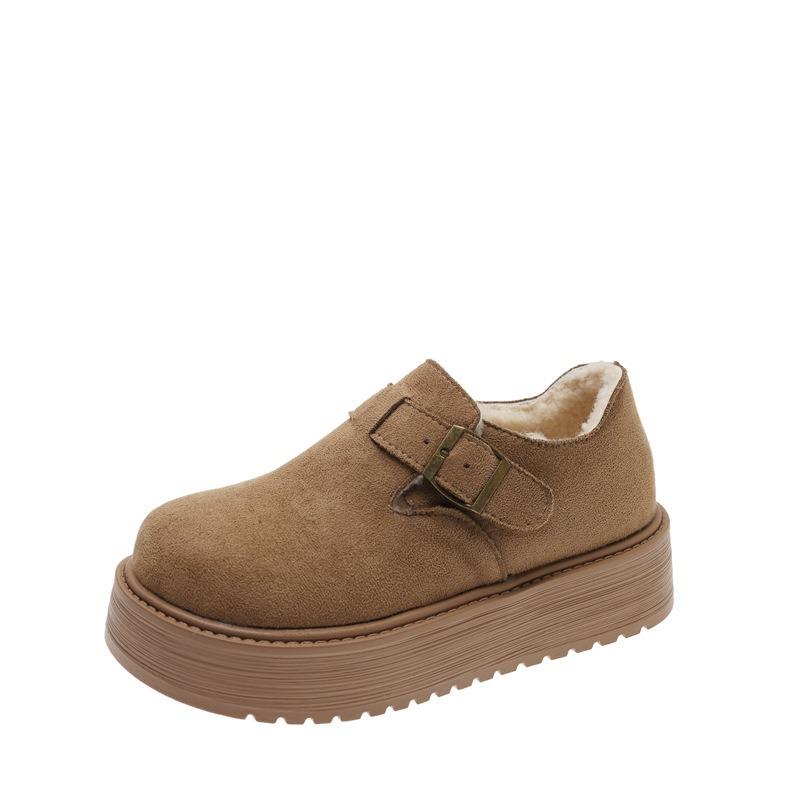 thick-soled velvet women's new winter warm snow boots plush loafers cotton shoes women's shoes